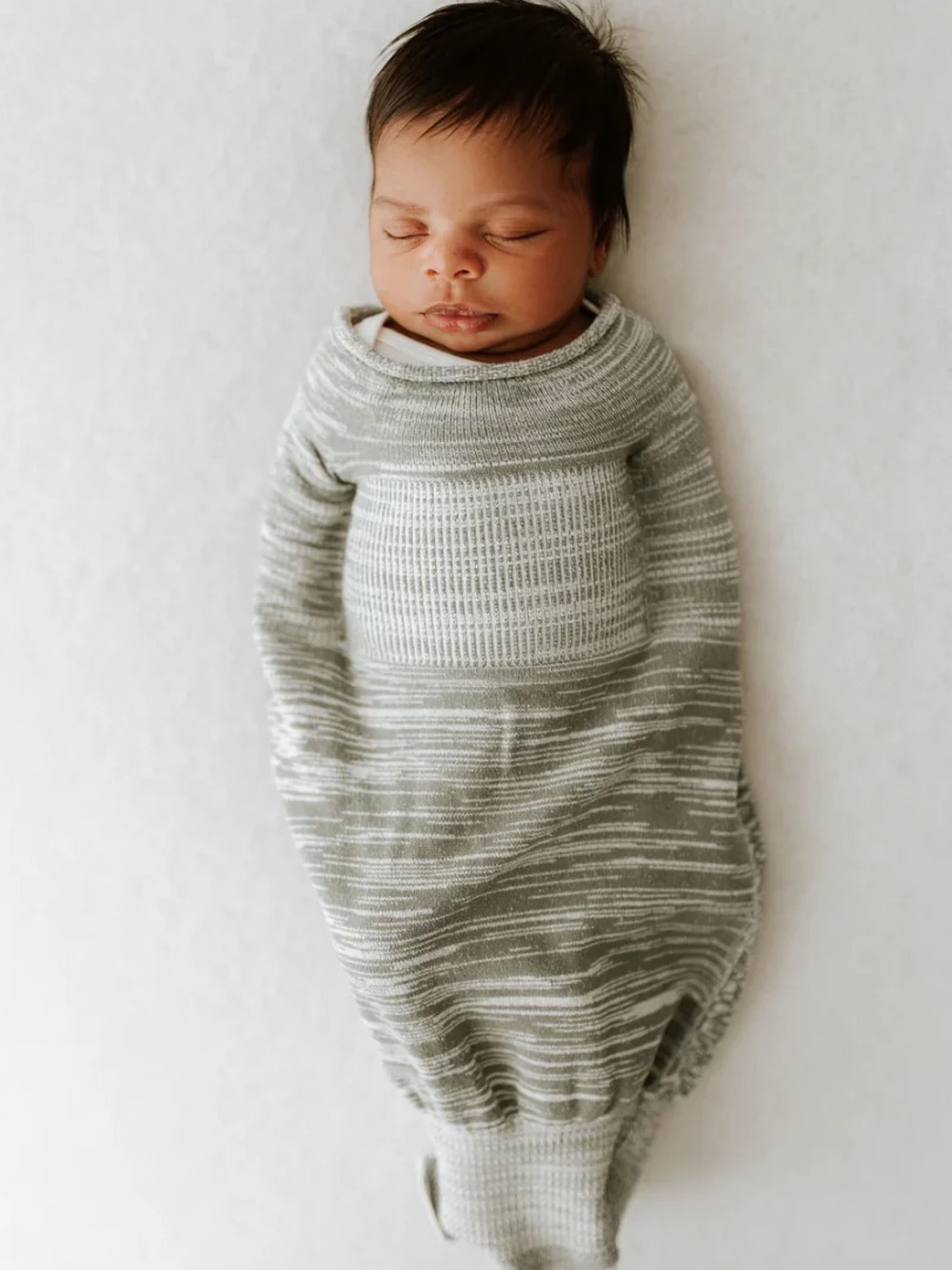Swaddelini Soft Knit Baby Swaddle Sack in Graceful Gray (Small)
